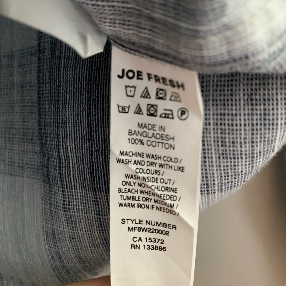 Blue plaid button down - Picture 5 of 9